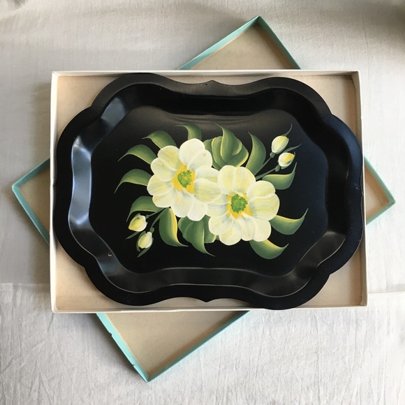 Painted Floral Tray